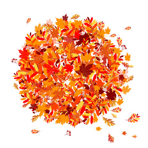 秋天的树叶背景为您的设计