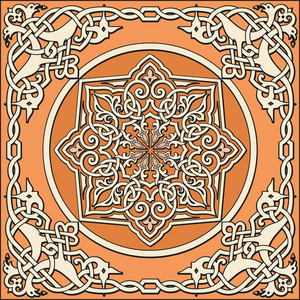 古代旧俄罗斯矢量花纹照片