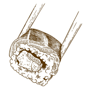雕刻的寿司的插图