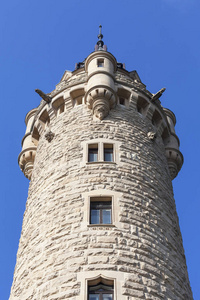 17 世纪 Moszna 城堡，塔与波兰上西里西亚的详细信息，