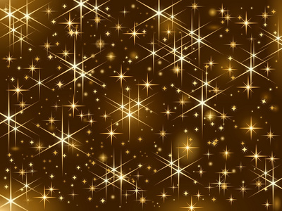 金星空闪亮的金色星星圣诞节闪耀的星空照片