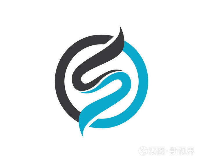 商业企业字母s标志设计矢量