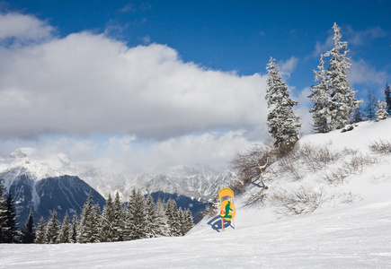 滑雪胜地schladming。 奥地利