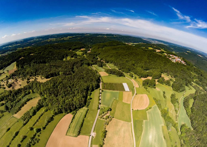 景观的法兰克瑞士附近空中照片