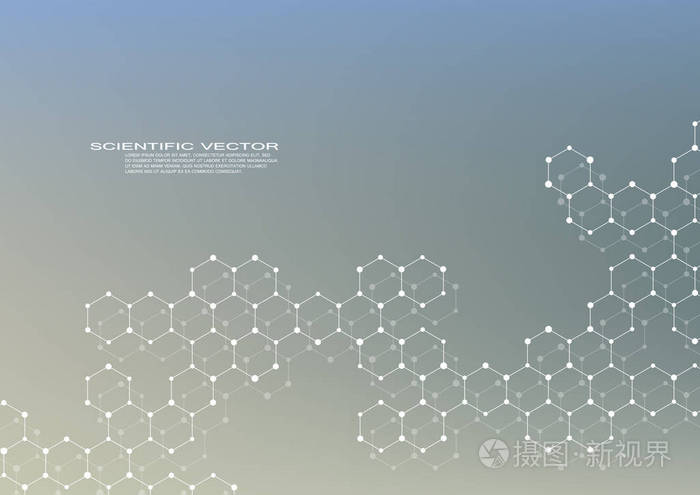 六角形的结构分子dna 的神经元系统 基因和化学化合物 矢量图插画 正版商用图片01jxei 摄图新视界 六角形的结构分子dna 的神经元系统 基因和化学化合物 矢量图插画 正版商用图片01jxei 摄图新视界