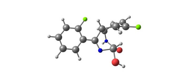 劳拉西泮分子结构上白色孤立