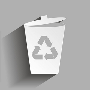 容器回收的垃圾标志分离。平的图标。矢量