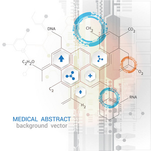 抽象矢量医疗灰色背景图形插图