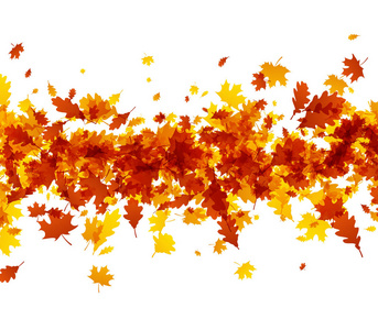 用橙色树叶秋天背景