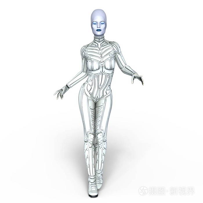 一个女外星人3dcg渲染