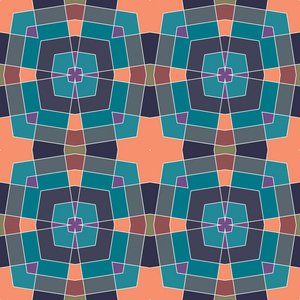 无缝的几何图案.连续复制的抽象炫彩矢量背景照片