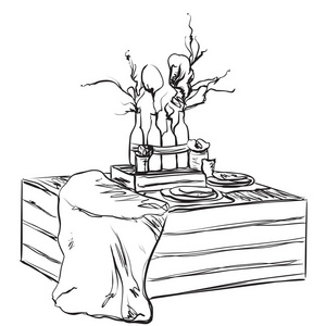 手画素描矢量图照片