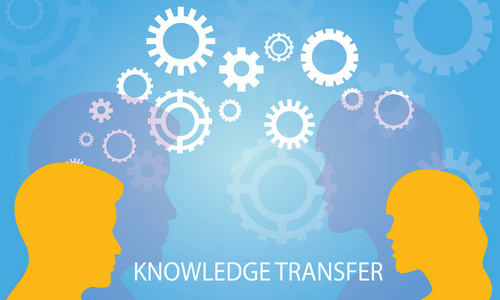 知识转移插画-知识转移手绘-知识转移卡通图-摄图新视界