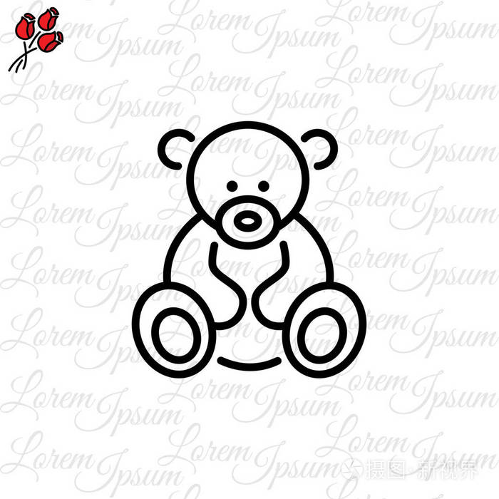 泰迪熊玩具图标
