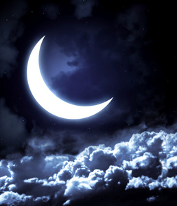 月亮,月球 卫星 月状物,新月状物照片