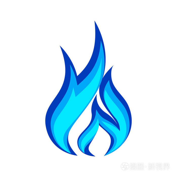 蓝色火焰图标