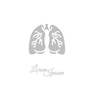 肺 Web 线图标