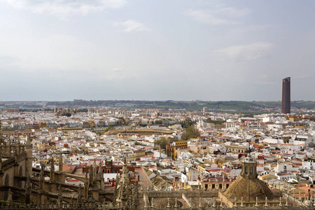 塞维利亚市从 Giralda 鸟瞰图