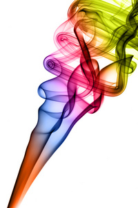 复杂彩色抽象烟雾图案