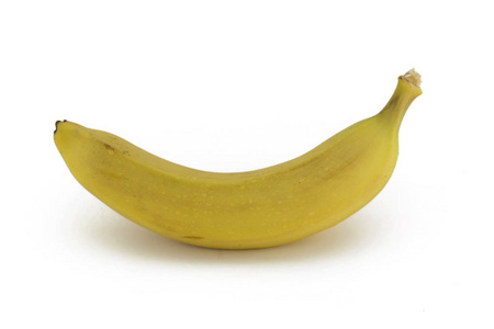 白色背景照片上孤立的香蕉。美丽的图画，广管局