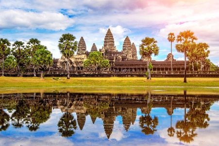 柬埔寨吴哥窟寺庙 暹粒收割
