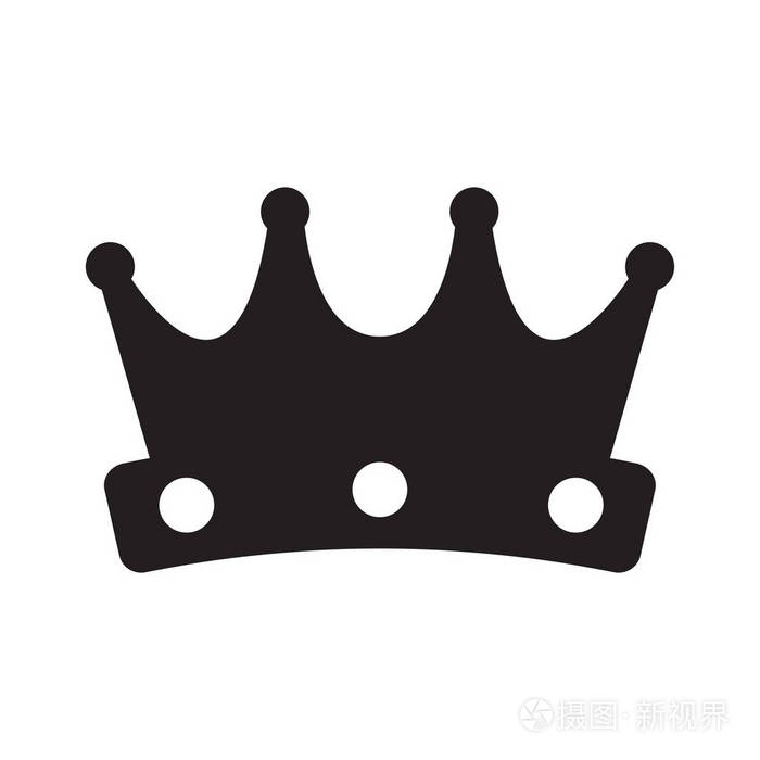 孤立的皇冠剪影