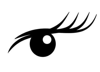 美丽的妆容.睫毛膏的体积和长度照片