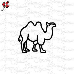 骆驼的简单图标