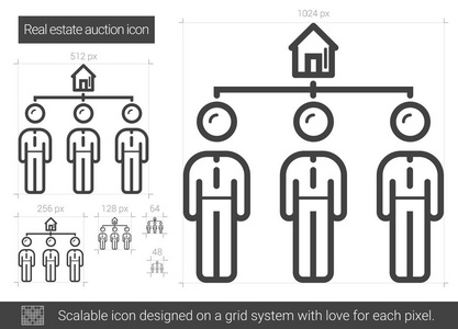 房地产拍卖线图标