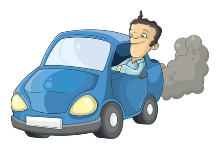 两名卡通汽车司机图片