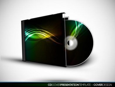 CD封面设计与三维演示模板