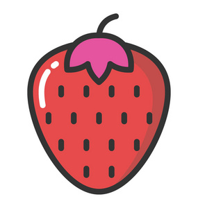 草莓矢量图标