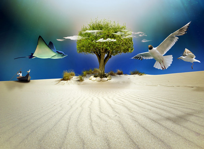 圣经生命树 耶路撒冷的生命树其叶可用以医治万民 亦作 arbor vitae