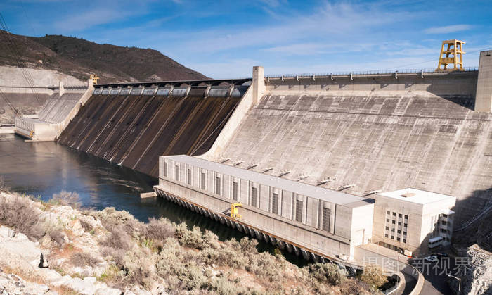 大古力坝水力发电电力站华盛顿州