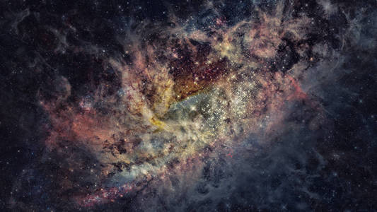 星系和星云。此图像装备由美国航空航天局的元素