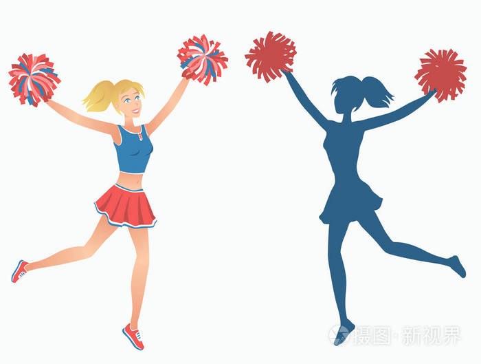 跳舞的女孩剪影