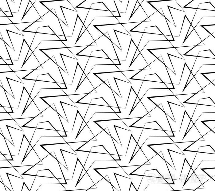 黑色线条抽象矢量无缝白色背景