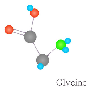 甘氨酸三维分子化学科学