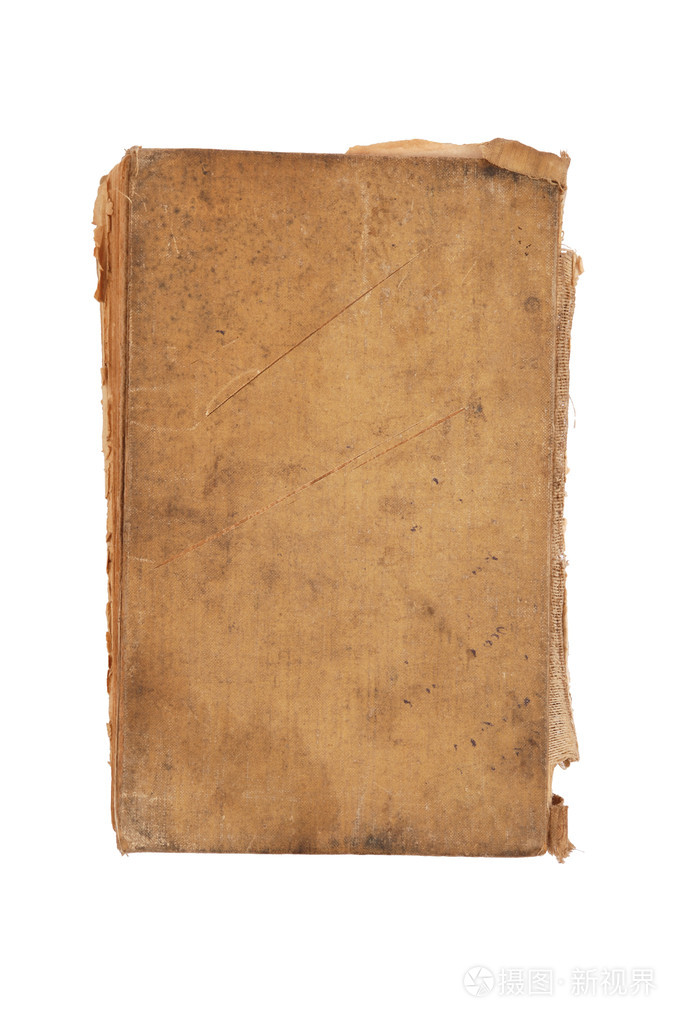 孤立在白色的老空白书