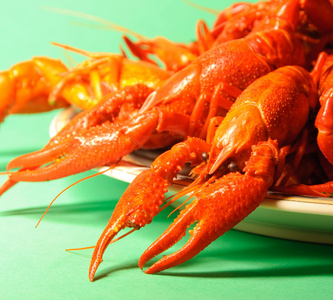 大龙虾一盘龙虾上一盘小龙虾照片