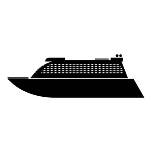 跨大西洋邮轮衬黑色颜色图标