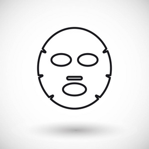 面膜矢量细线 web 图标照片