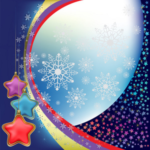 带有星星和雪花的抽象圣诞背景