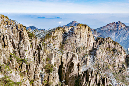 山峰的黄山国家公园