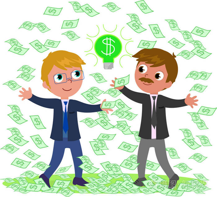 成功赚钱的想法插画-正版商用图片01pfk3-摄图新视界