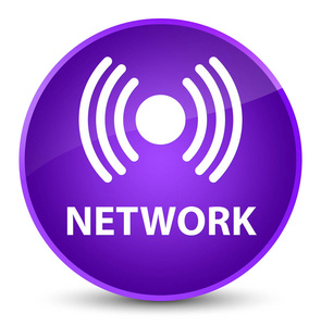 网络 信号图标 优雅的紫色圆形按钮