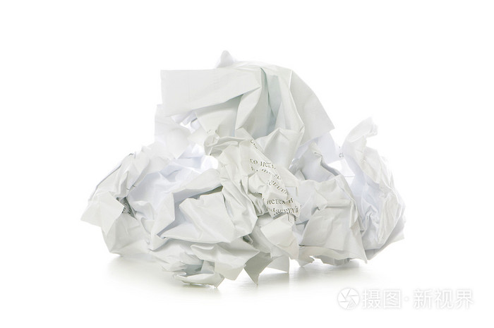 回收概念与大量废纸