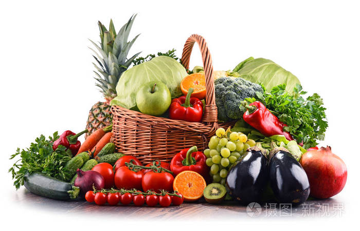 什锦原料有机蔬菜和水果