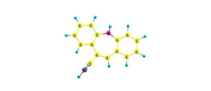 卡马西平分子结构上白色孤立