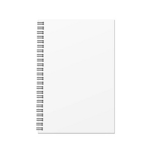 白色背景上的矢量空白笔记本模板